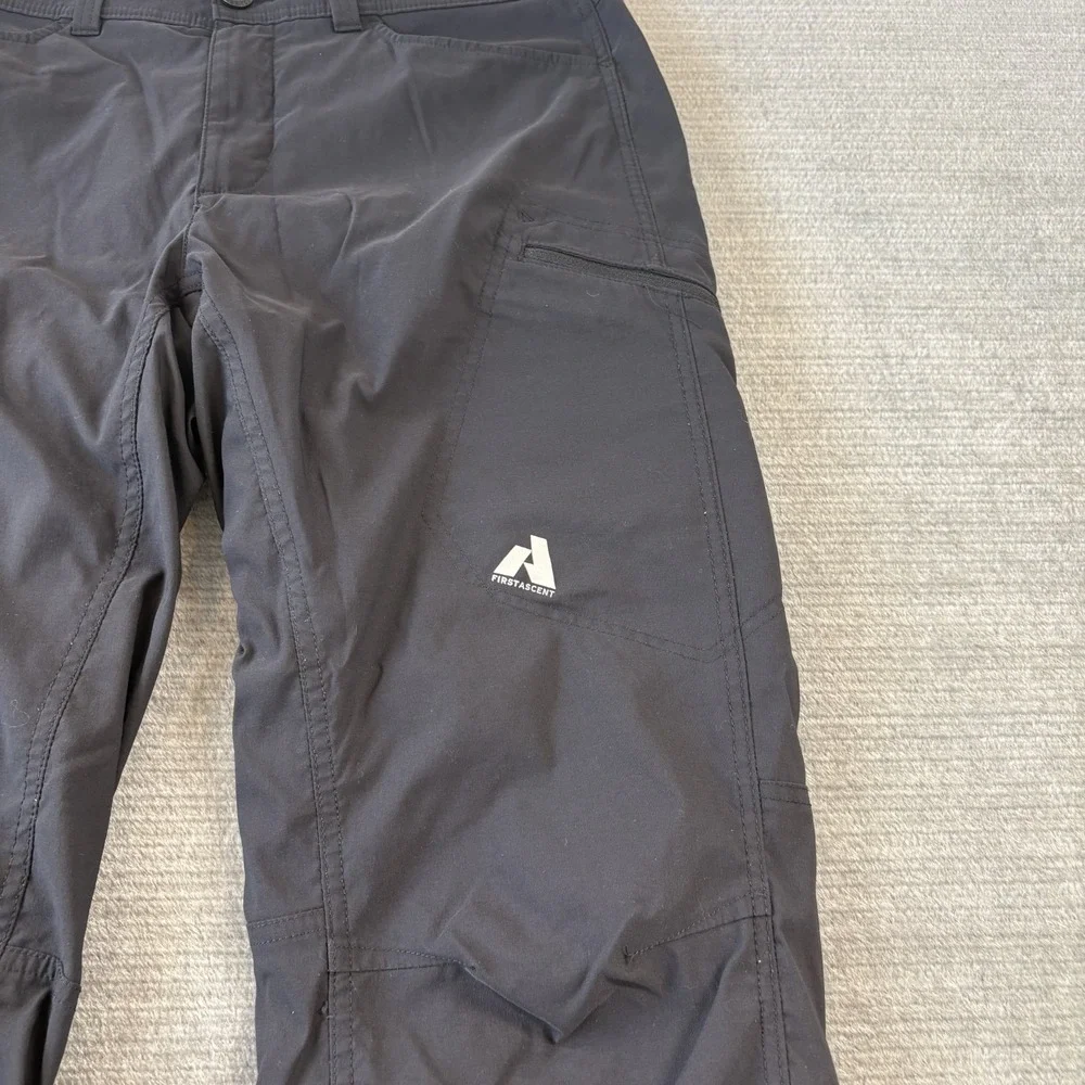 Eddie Bauer Pants Mens 34x32 Green First Ascent Softshell Lined Zip Pocket Snow